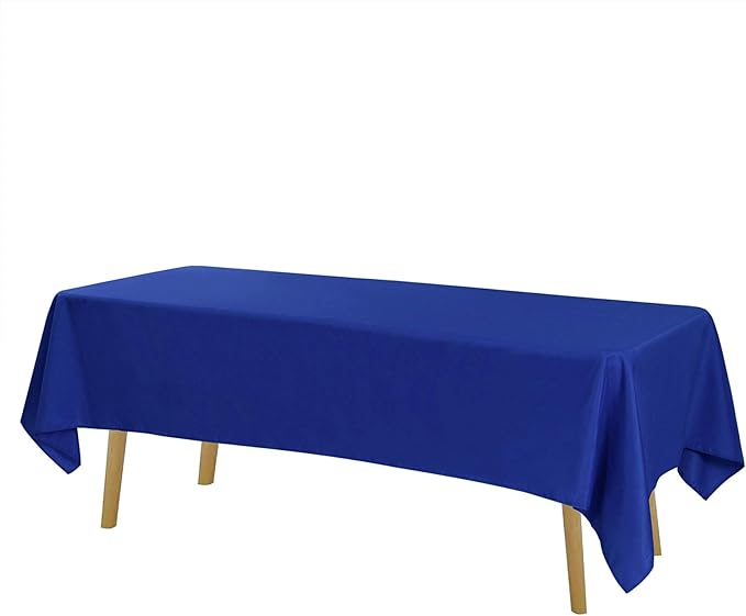 Cupuamon Rectangle Tablecloth 60x120 inch Washable Polyester Fabric Table Cloth for Wedding Party Dining Banquet Decoration（60x120, Royal Blue）
