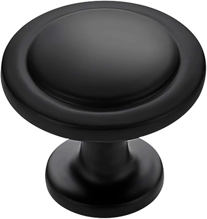 Ravinte 45 Pack 1-1/4 Inch Kitchen Cabinet Knobs Matte Black Zinc Pulls Door Handles for Dresser Drawers