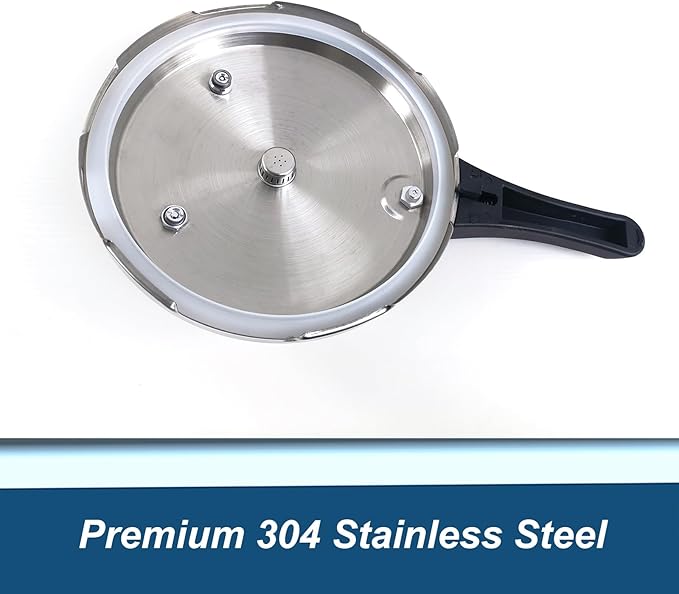 XINFU Heavy Duty 304 Stainless Steel Pressure Cooker 4.2 Quart, Serves 1-3, Standard and Fast Modes, Multi-Safety, Even-Heat Patented Base, Compatible with Gas, Electric, Ceramic and Induction Stoves
