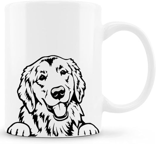 Golden Retriever Ceramic Coffee Mug - 11 oz Gift for Dog Lovers, Women, Men, and Moms