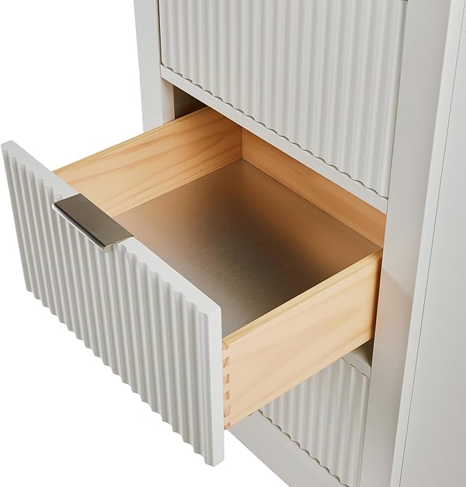 ARIEL Milan Bathroom Storage Cabinet 65?쒱 x 20?쓂 x 16?쒭 Warm White