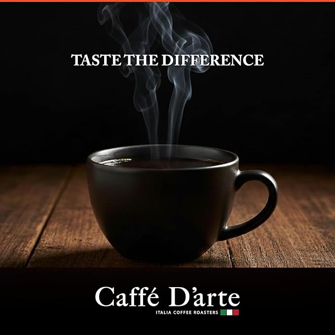Caffe D'arte Decaf Espresso Coffee, Ground, 12 Ounce