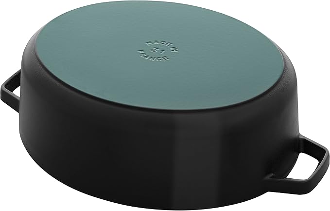 STAUB Cast Iron 6.25-qt Wide Oval Dutch Oven, Black Matte