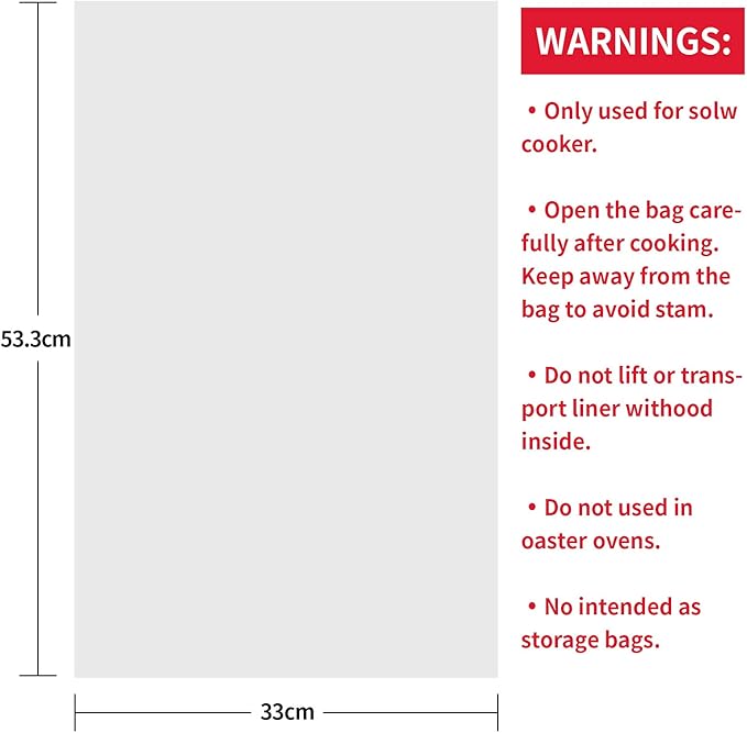 ECOOPTS Slow Cooker Liners (40 Liners), 13" 횞 21" Pot Liners Fit 3-8 Quarts, Disposable Cooking Bags Suitable for Oval & Round Pot, BPA Free (13" 횞 21")