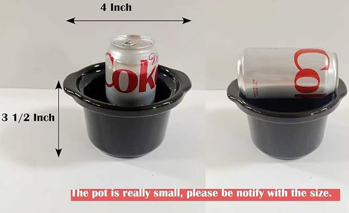 Mini Slow Cooker 0.65qt(20oz) warmer, fondue pot set,chocolate melting pot (stainless steel)??(red)