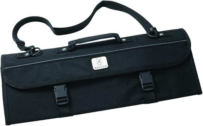 Mercer Culinary Genesis 10-Piece Forged Knife Set with Case, Steel/Black