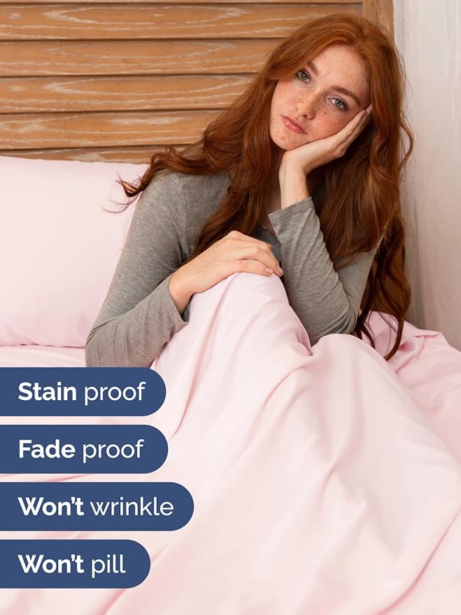 Extra Deep Pocket King Sheets - 4 Piece Breathable & Cooling Bed Sheets - Hotel Luxury Bed Sheet Set - Soft, Wrinkle Free & Comfy - Easily Fits Extra Deep Mattresses - Deep Pocket Lavender Pink Sheets