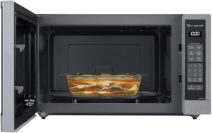 Panasonic Microwave Oven, Stainless Steel Countertop/Built-In Cyclonic Wave with Inverter Technology and Genius Sensor, 2.2 Cu. Ft, 1250W, NN-SN97JS (Silver)