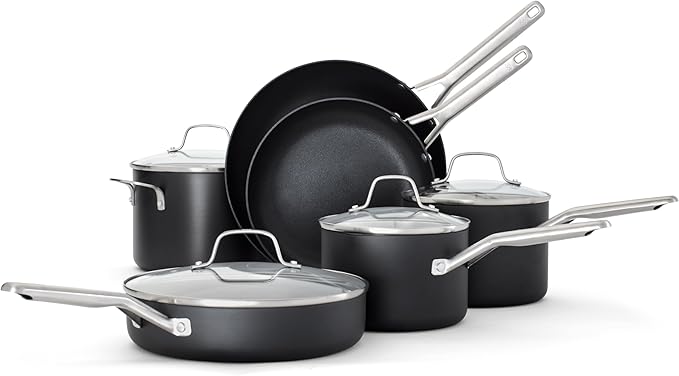 Calphalon짰 Hard-Anodized Nonstick 10-Piece Cookware Set