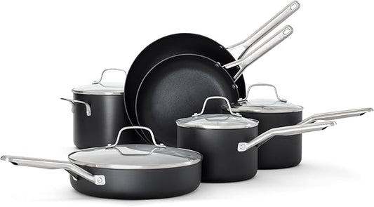 Calphalon짰 Hard-Anodized Nonstick 10-Piece Cookware Set