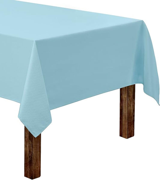 Gee Di Moda Rectangle Tablecloth - 60 x 102 Inch Baby Blue Table Cloth for 6 Foot Rectangle Tables - Heavy Duty Washable Fabric - for Holiday Party, Dinner, Weddings, Baby Shower & Events