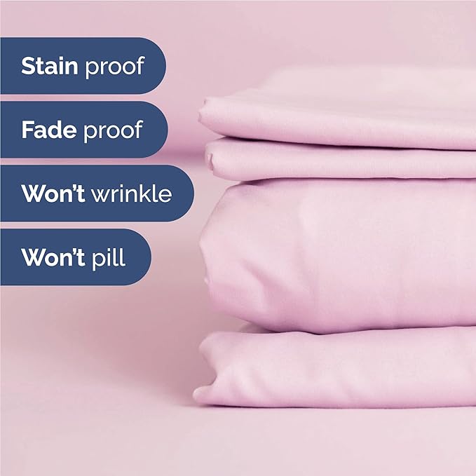Twin XL 4 Piece Sheet Set - Cooling & Breathable Bed Sheets - Hotel Luxury Bed Sheets for Women, Men, Kids & Teens - Deep Pocket Bedding w/Easy Fit - Soft & Wrinkle Free - Twin XL Light Pink Sheets