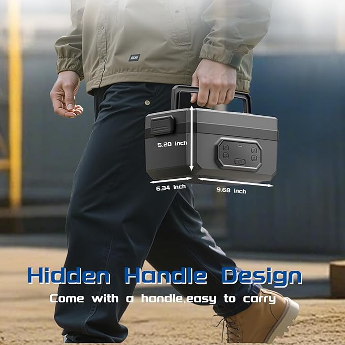 Electric Lunch Box For Adults - 1.6L Cordless Electric Lunch Box 24000mAh Battery-Powered Heated, 5-Sided Heating & Smart Reservation | Portable Heated for Office, Truck, Camping