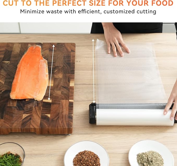 Wevac Vacuum Sealer Bags Rolls with Dispenser, 11"x50' (2 Pack) ??Heavy Duty, Leakproof Food Storage for Sous Vide, Meal Prep & Freezer ??Compatible with Food Saver
