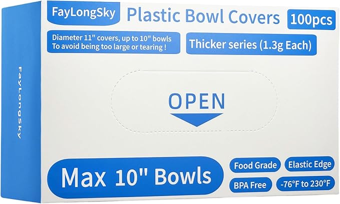 100 Bowl Covers Bread Proofing Plastic Wrap for Food Shower Caps for Sourdough Bread Baking Rising Elastic Reusable Banneton covers Outdoor Fresh Keeping Bags BPA Free Food Grade