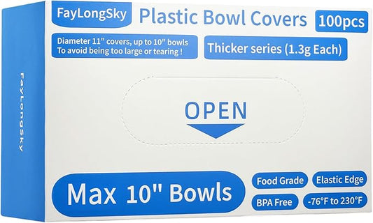 100 Bowl Covers Bread Proofing Plastic Wrap for Food Shower Caps for Sourdough Bread Baking Rising Elastic Reusable Banneton covers Outdoor Fresh Keeping Bags BPA Free Food Grade