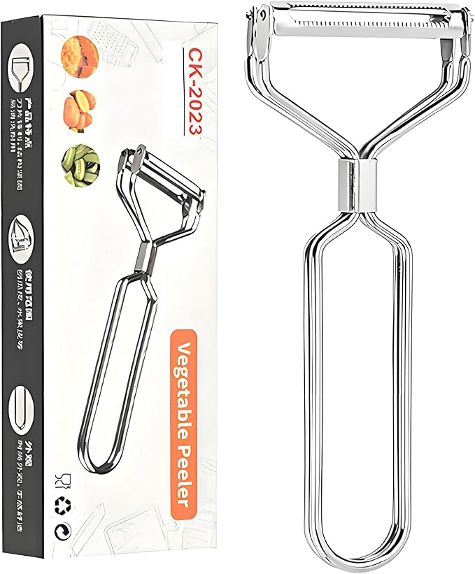Sokalchw Best Vegetable Carrot Potato Peelers for Kitchen, Just Like Mom's old steel Fruits Peeler (Double Blade)