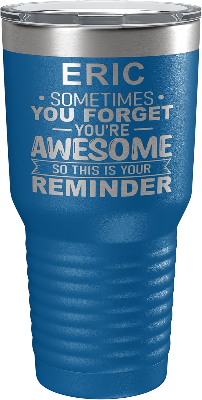 Personalized Inspirational Tumbler, Inspirational Gifts for Men Dad Father Wife Sister Women, Cusom Birthday For Him Her, Customized You?셱e Awesome Tumbler, Teacher Coworker Gifts 30oz Royal Blue