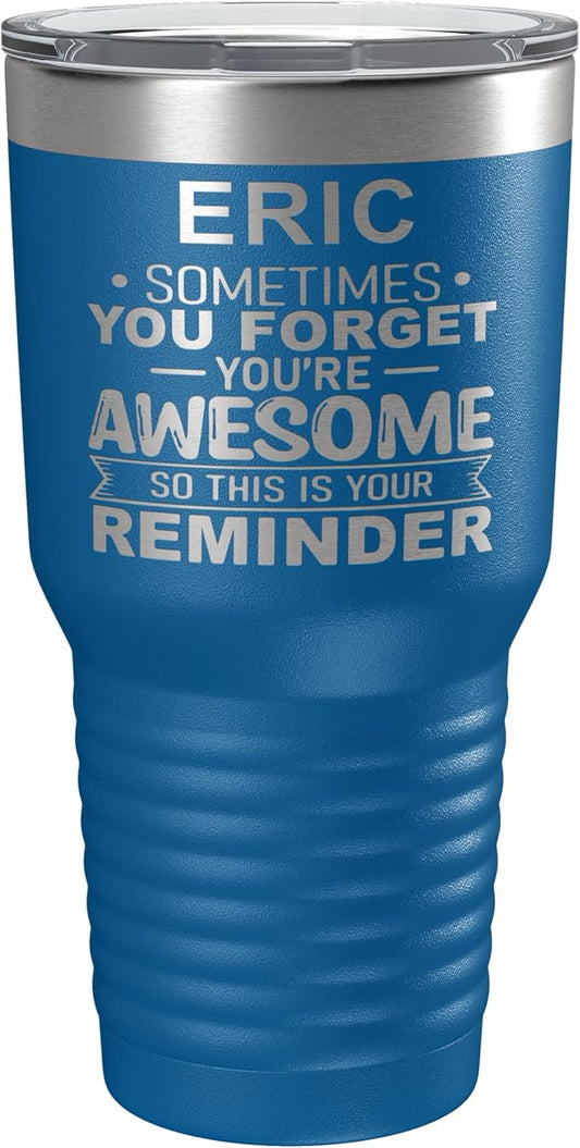 Personalized Inspirational Tumbler, Inspirational Gifts for Men Dad Father Wife Sister Women, Cusom Birthday For Him Her, Customized You?셱e Awesome Tumbler, Teacher Coworker Gifts 30oz Royal Blue