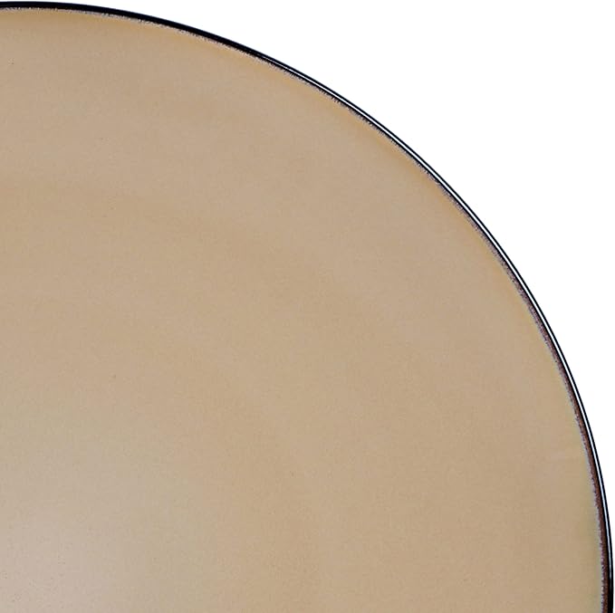 Gibson Elite Soho Lounge 16-Piece Round Reactive Glaze Stoneware Dinnerware Set, Service for 4 ??Taupe Plates and Bowls