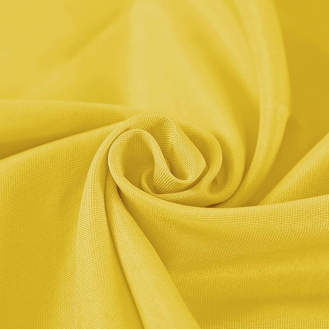 Cupuamon 60 inch Round Tablecloth Washable Polyester Table Cloth Decorative Table Cover for Wedding Party Dining Banquet（60 inch,Yellow）