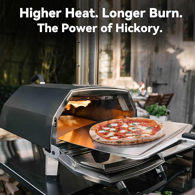 Hickory Pizza Oven Wood 6 Inch, 15 lbs Box ??Kiln Dried & Bark-Free Firewood for Pizza Ovens, BBQ Smoking & Grilling ??Premium Hickory Wood Logs for Ooni, Gozney, Solo Stove, Bertello