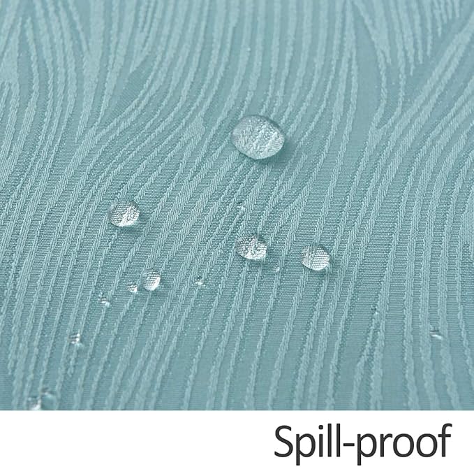 maxmill Round Jacquard Tablecloth Swirl Design Spillproof Wrinkle Free Heavy Weight Soft Table Cloth for Circular Table Cover of Buffet Banquet Parties Holiday Dinner Round 90 Inch Turquoise