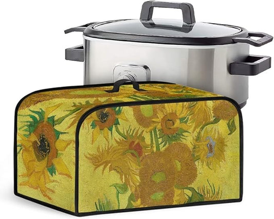 Van Gogh Paintings Slow Cooker Cover Compatible with Crock-Pot 6-8 Qt Slow Cookers Cover Oval Dust Protection Appliances Cover Machine Washable