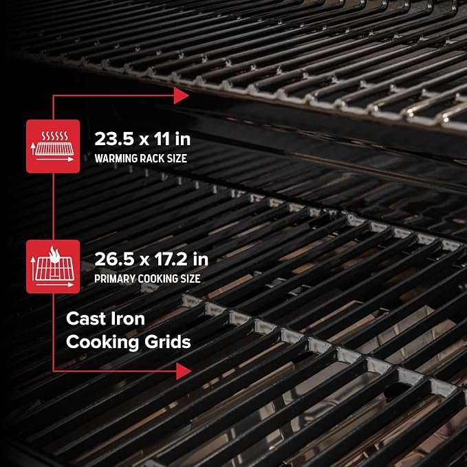 Neevo Smart Propane Grill 44,000 BTU, 2-Burner Outdoor BBQ, Electronic Control, 714 Sq In Cooking Space, Cast Iron Grates, App Connected ??720-1054