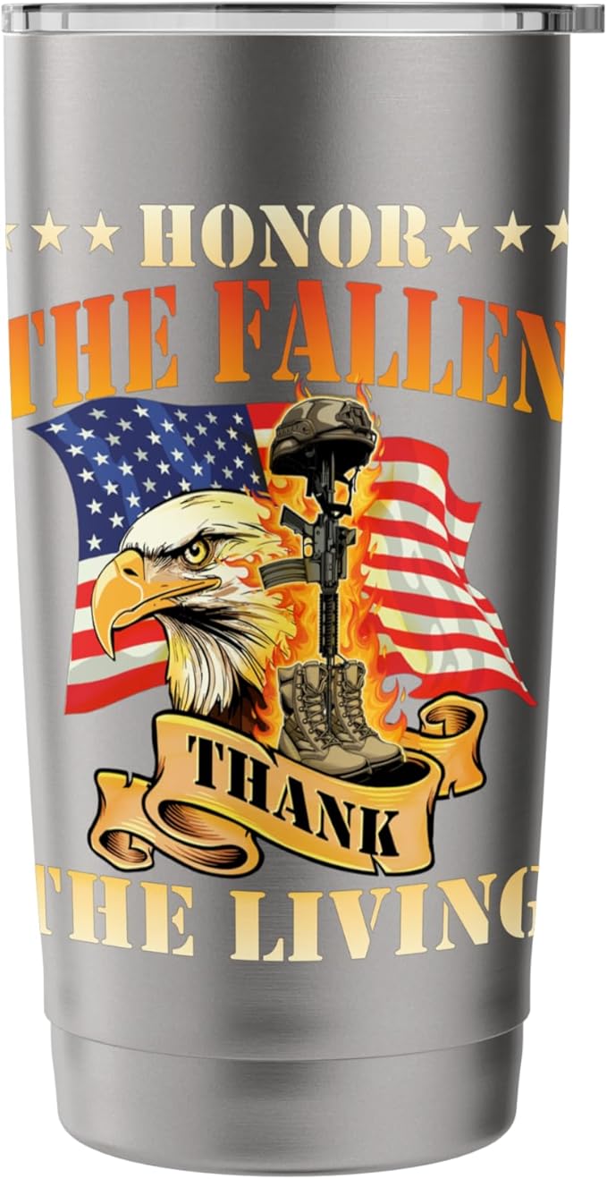 Honor The Fallen Thank The Living - Patriotic Memorial Day Stainless Steel Insulated Tumbler