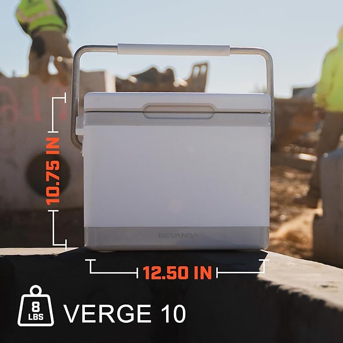 Bevanda - Verge Insulated Lunch Box - Durable Cooler with Magnetic Ice Packs - Rugged Hard Shell Lunch Cooler for Jobsite Lunches, Outdoor Adventures & All Day Temperature Control