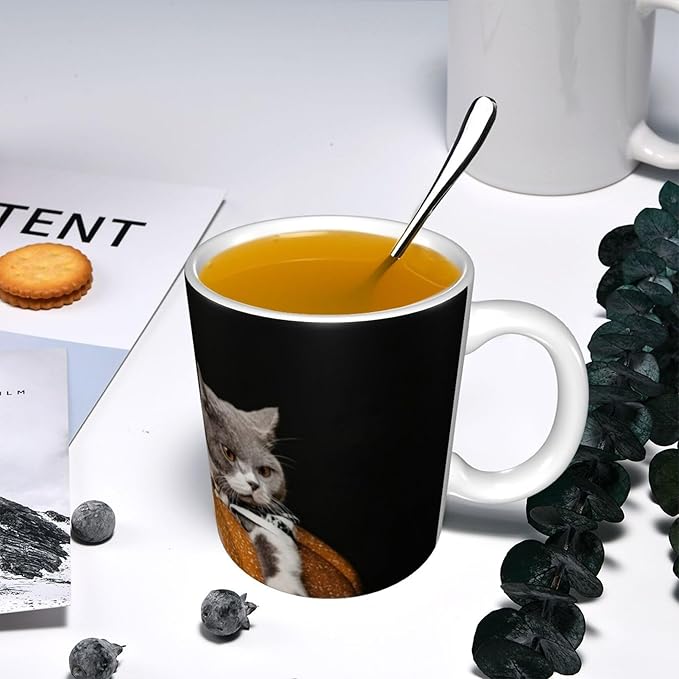 Customizable Mugs and Coffee Cups with Various Creative Designs Customize Your Photos Images Texts Partial or Full-Size Printing (Full-Width, White)