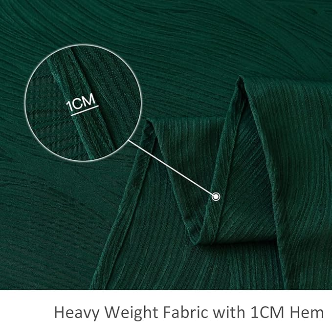 maxmill Christmas Hunter Green Tablecloth, Spill-Proof and Water Resistance Heavy Weight Soft Table Cloth for Christmas, Holiday and Family Gatherings, Dinner Square 60 x 60 Inch, Hunter Green