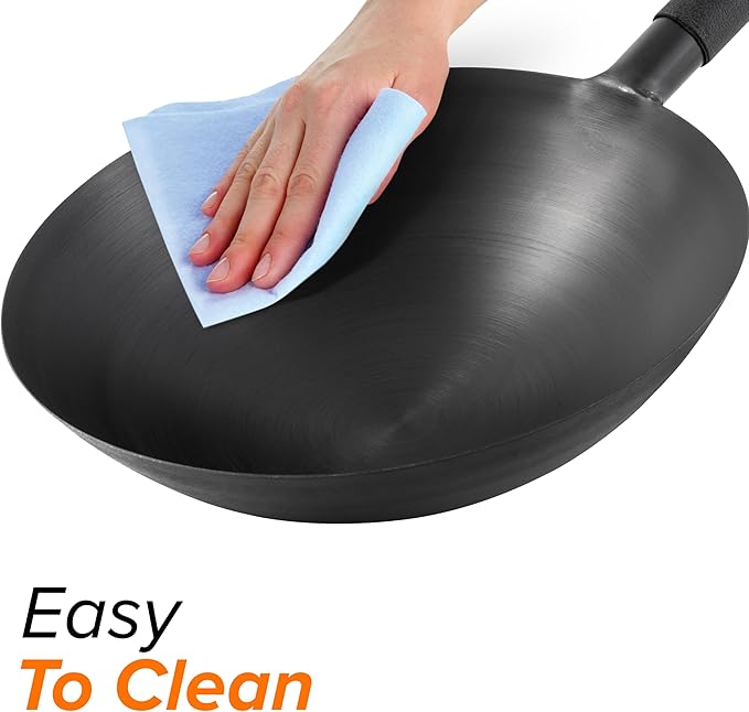 Nuwave Mosaic Induction Wok, Precise Temp Controls from 100째F to 575째F in 5째F, Wok Hei, Infuse Complex Charred Aroma & Flavor, 3 Watts 600,900 & 1500, Authentic 14-inch Carbon Steel Wok Included,Black