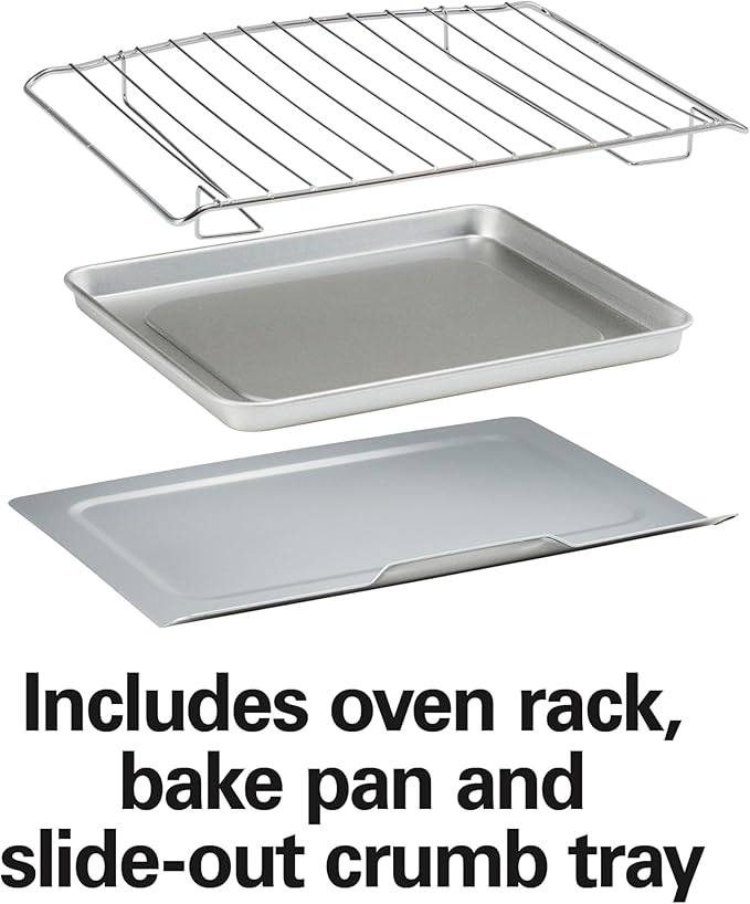 Hamilton Beach Countertop Toaster Oven & Pizza Maker Large 4-Slice Capacity, Stainless Steel (31401)