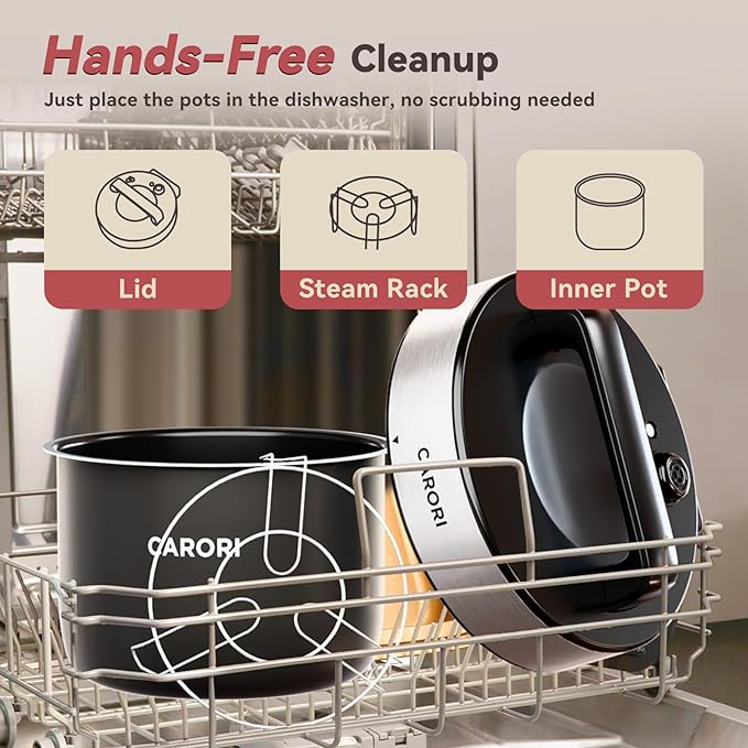 Electric Pressure Cooker 6 Qt, 9 Functions Programmable Instant Pot with IMD Touchscreen, Rice Cook, Slow Cook, Steam, Saut챕, Warm, 16+ Safety Features, 1000W Silver