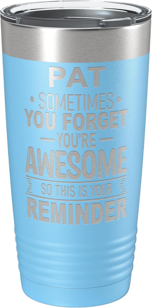 Personalized Inspirational Tumbler, Inspirational Gifts for Men Dad Father Wife Sister Women, Custom Birthday For Him Her, Customized You?셱e Awesome Tumbler, Teacher Coworker Gifts 20oz Light Blue