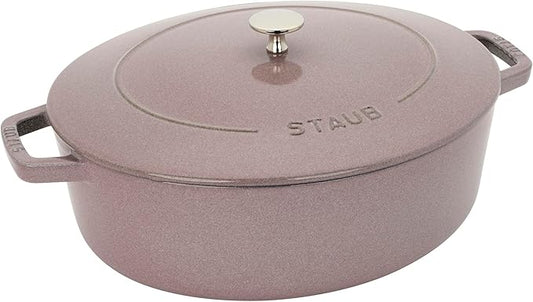 Staub Cast Iron 6.25-qt Shallow Oval Dutch Oven - Lilac