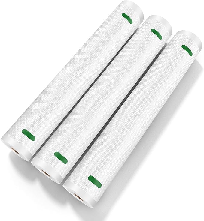 MAGIC SEAL Vacuum Sealer Bags, 3 Rolls 12?쇺?횞 16.4??Textured Vac Seal Bags for Food Storage, Sous Vide and Meal Prep, BPA Free, Commercial Grade - NOT Work with MAGIC SEAL MS175 Vac Sealers