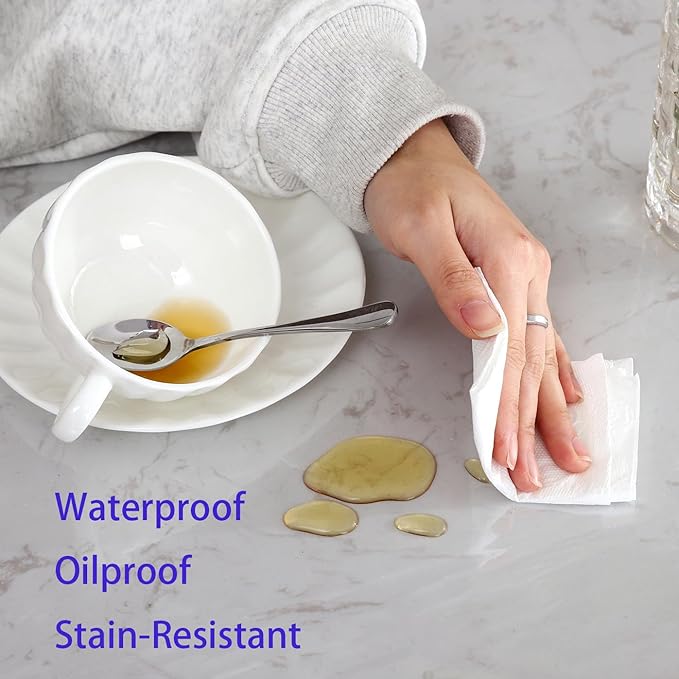 Walrus Clear Round Plastic Tablecloth Protector Waterproof Oil-Proof PVC Table Cloth Stain-Resistant Wipeable Table Cover for Round Table（70" Round）