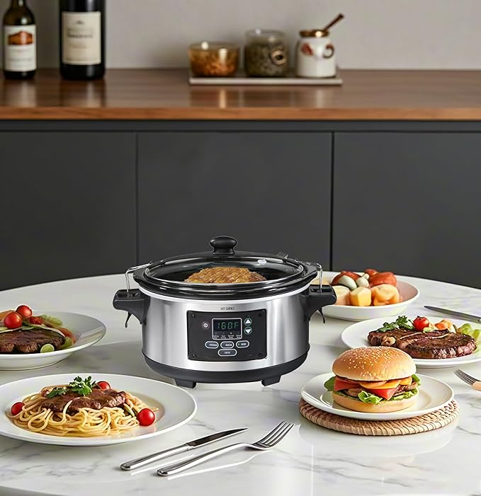 Oval Slow Cooker Lid with Sealing Ring and Clips Compatible for Hamilton Beach 6Qt Slow Cooker 33969ï¼?3866,33861