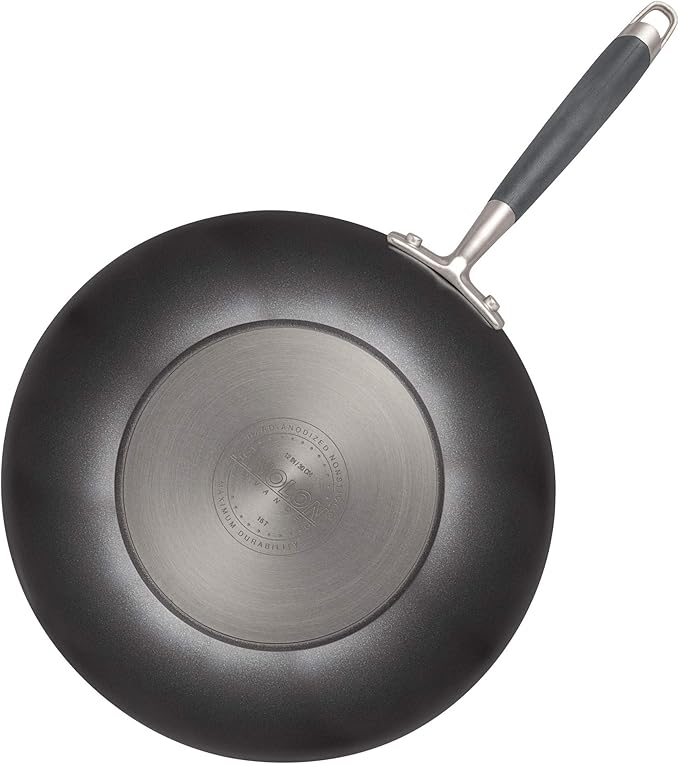 Anolon Advanced Hard Anodized Nonstick Frying Pan/ Fry Saute All Purpose Pan with Lid - 12 Inch, Gray