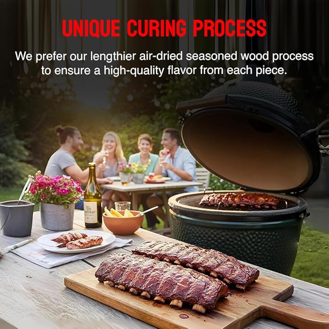 Smoking Wood Chunks, All-Natural Maple Hardwood Pieces for Grills & Smokers, Add Rich Smoke Flavor to Pork, Beef, Chicken & Fish, USA Made, Sustainably Milled, 800 Cubic Inches