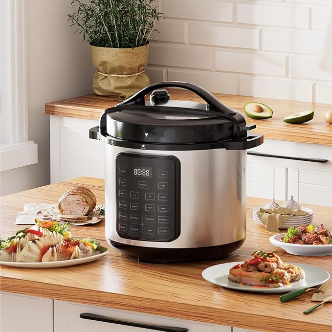 9-in-1 Electric Pressure Cooker ??Multi-Functional Cooker with Slow Cook, Rice Cook, Sauté, Warmer & Sterilizer Functions (Big)