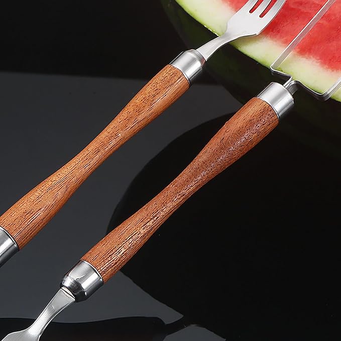 Watermelon Cutter ??2025 Upgraded Stainless Steel 2-in-1 Fork Slicer Tool | Portable & Multi-Functional for Effortless Fruit Slicing at Home, Parties, Camping & Kitchen Use (1, C)