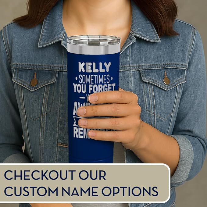 Spotted Dog Company Inspirational Tumbler, Inspirational Gifts for Men Dad Father Wife Sister Women, Birthday For Him Her, You?셱e Awesome Tumbler, Teacher Coworker Gifts 22oz Navy Blue