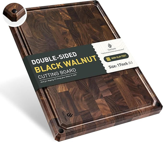 Cutting Board Wood Chopping Board Double Sided Charcuterie Boards Serving Board Kitchen Essential House Warming Hostess Host Gift Serving Tray for Christmas Wedding Birthday Powder Blue