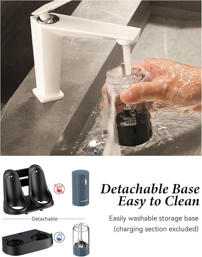Electric Salt and Pepper Grinder Set - Automatic Refillable Salt and Pepper Grinders with Charging Base & LED Light, 6-Level Adjustable Coarseness with External Dial, Ideal Kitchen Gadget竊똁lue