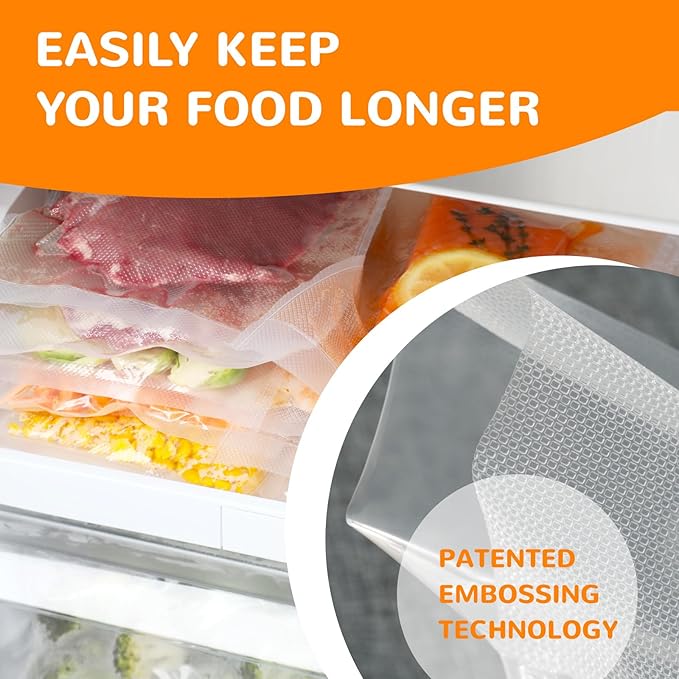 All-in-One Variety Pack Vacuum Sealer Bags & Rolls ??50x 6''x10'', 70x 8''x12'', 2 Rolls 11''x20', 2 Rolls 8''x20' ??Premium Commercial-Grade for Food Storage, Meal Prep, & Sous Vide, Wevac