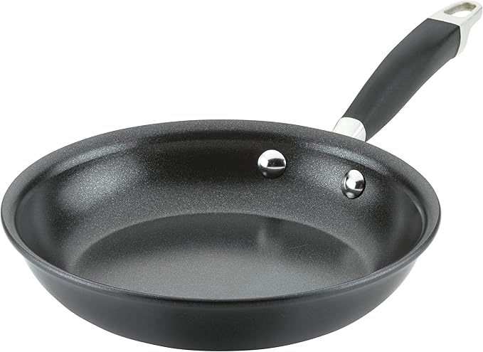 Anolon Advanced Home Hard Anodized Nonstick Frying Pan, 8.5 Inch ??Small Non Stick Egg Pan, Durable Nonstick Skillet - Onyx